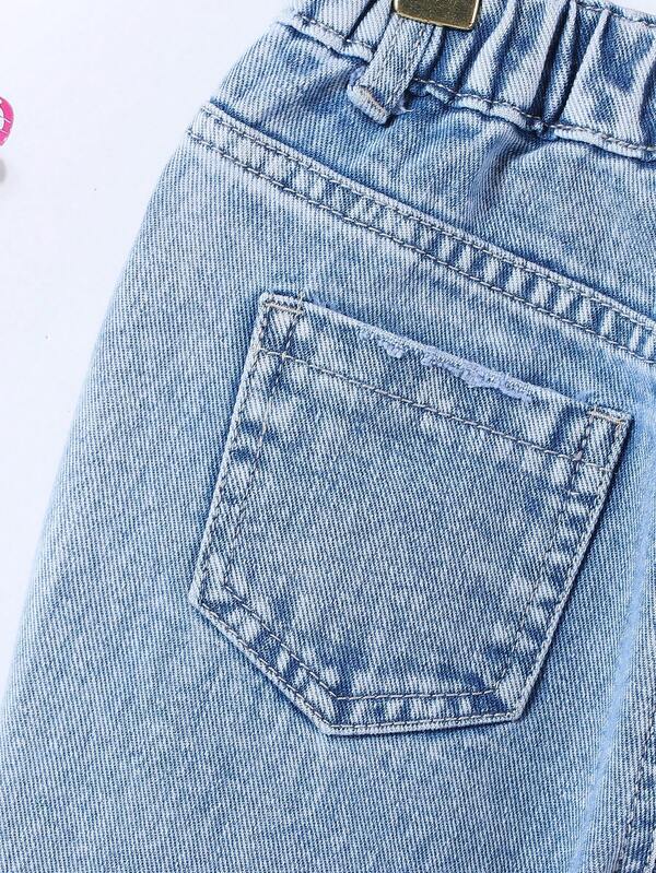 Pantalón con bordados para niñas pequeñas