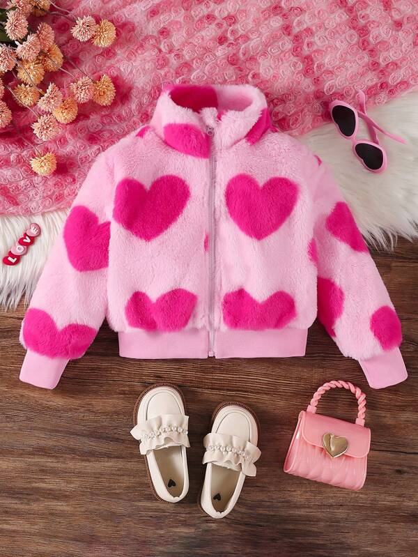 Sweater de corazones para niñas pequeñas