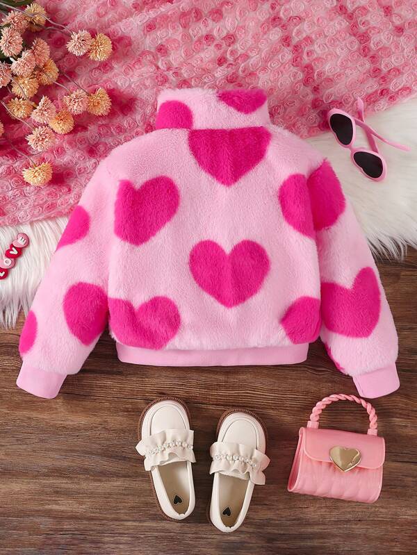Sweater de corazones para niñas pequeñas