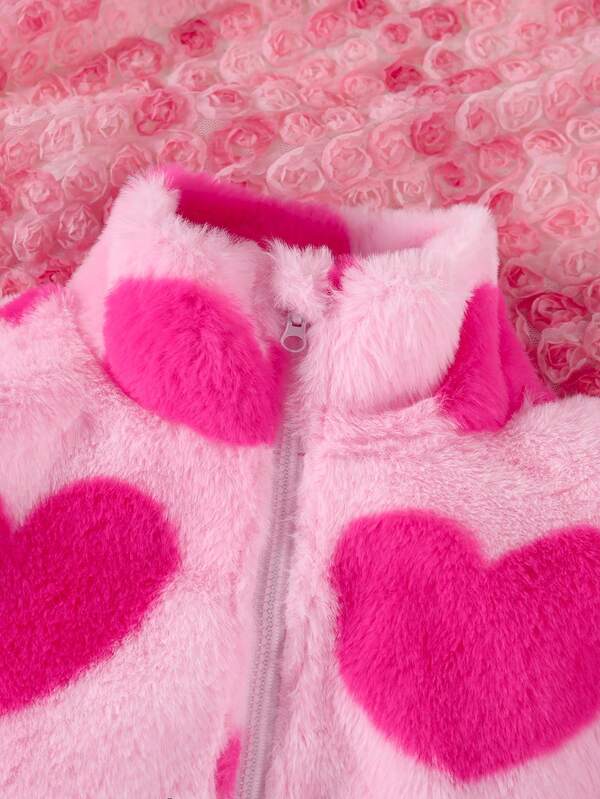 Sweater de corazones para niñas pequeñas