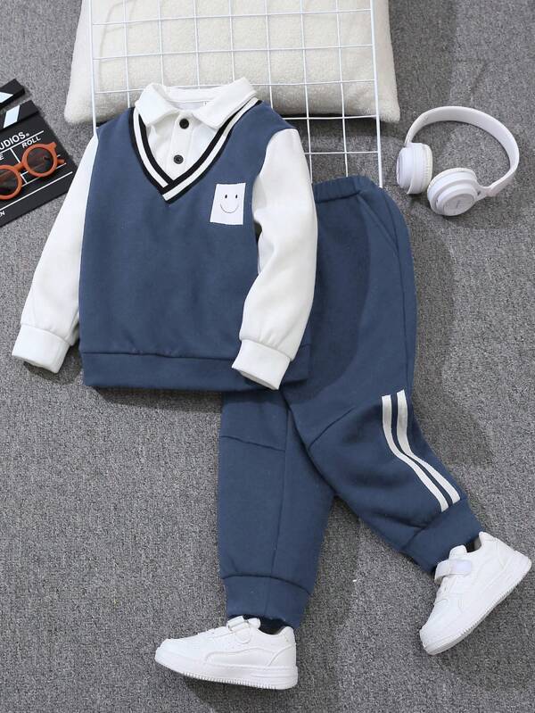 Conjunto de 2 piezas para bebé y niños pequeños, sweater y joggers
