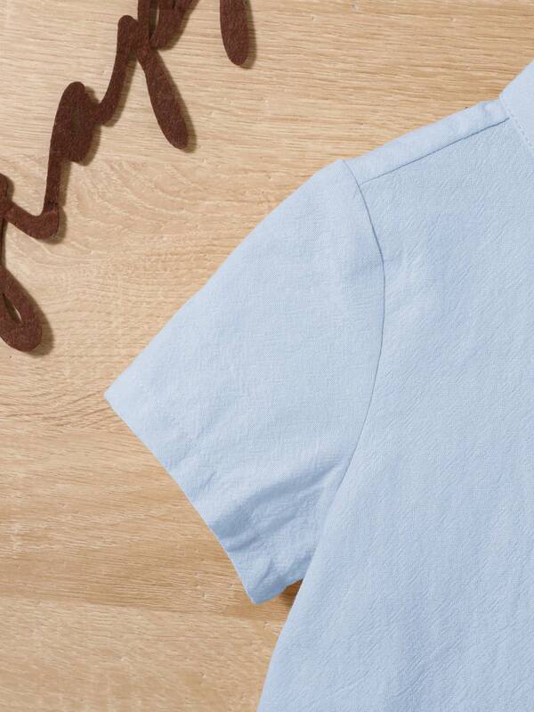 Conjunto de 2 piezas para bebé y niños pequeños, camisa y shorts