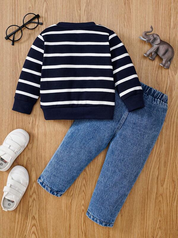 Conjunto de 2 piezas para bebé y niños pequeños, sweater y pantalón