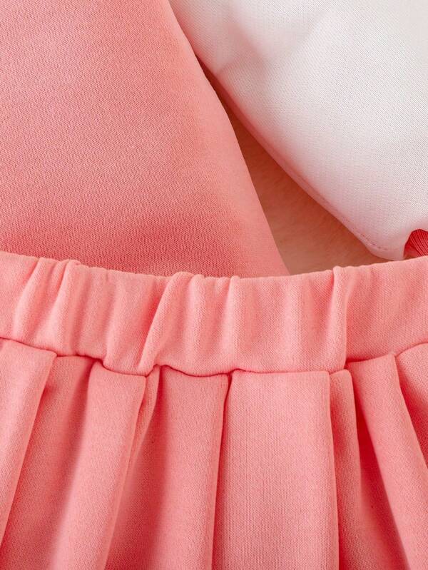 Conjunto de 2 piezas para bebé y niñas pequeñas, sweater y falda