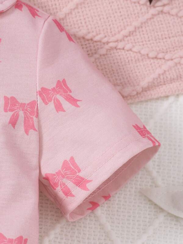 Conjunto de 2 piezas para niñas pequeñas, franela y short
