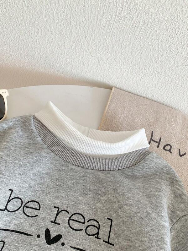 Conjunto de 2 piezas para niñas pequeñas, sweater y falda