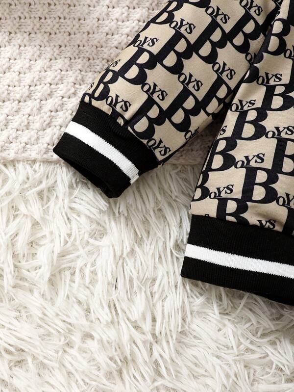 Conjunto de 2 piezas para bebé y niños pequeños, chaqueta y joggers