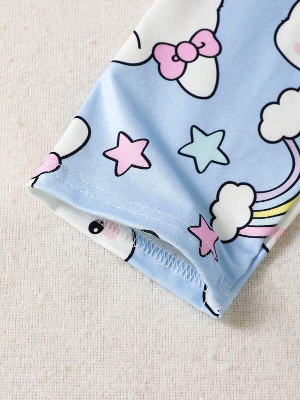 Conjunto de 2 piezas para niñas pequeñas, franela y mono