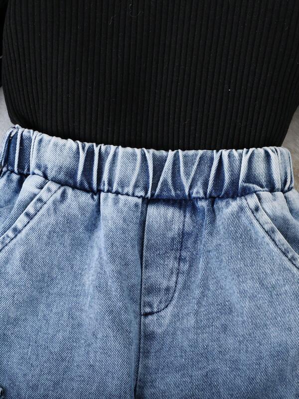 Conjunto de 3 piezas para bebé y niñas pequeñas, sweater, chaleco y pantalón