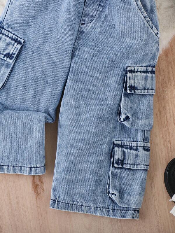 Conjunto de 3 piezas para bebé y niñas pequeñas, sweater, chaleco y pantalón