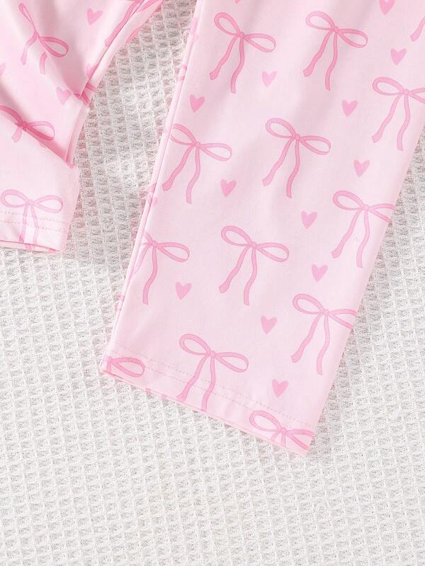 Conjunto de 2 piezas para niñas pequeñas, franela y mono
