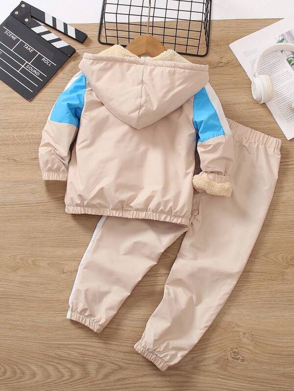 Conjunto de 2 piezas para bebé y niños pequeños, chaqueta y joggers