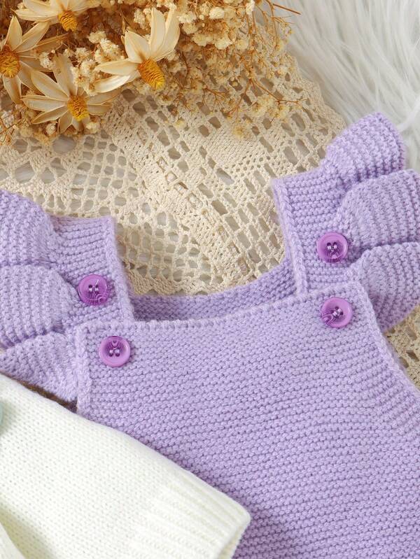Conjunto de 2 piezas para bebé niña, braga y sweater