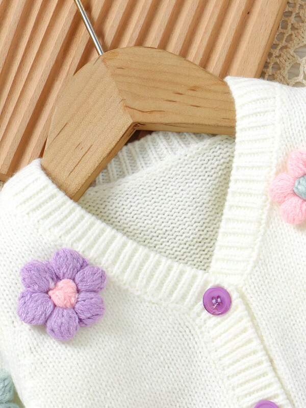 Conjunto de 2 piezas para bebé niña, braga y sweater