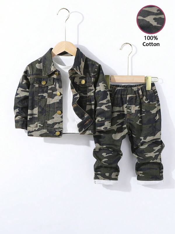 Conjunto de 2 piezas para bebé y niños pequeños, chaqueta y pantalón