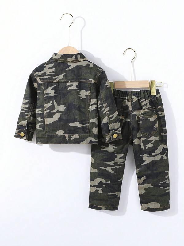 Conjunto de 2 piezas para bebé y niños pequeños, chaqueta y pantalón