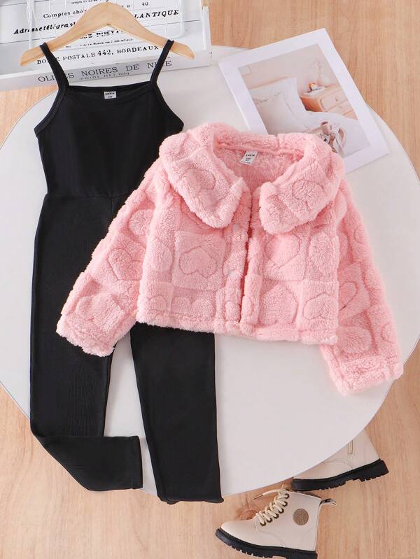 Conjunto de 2 piezas para bebé y niños pequeños, enterizo y chaqueta