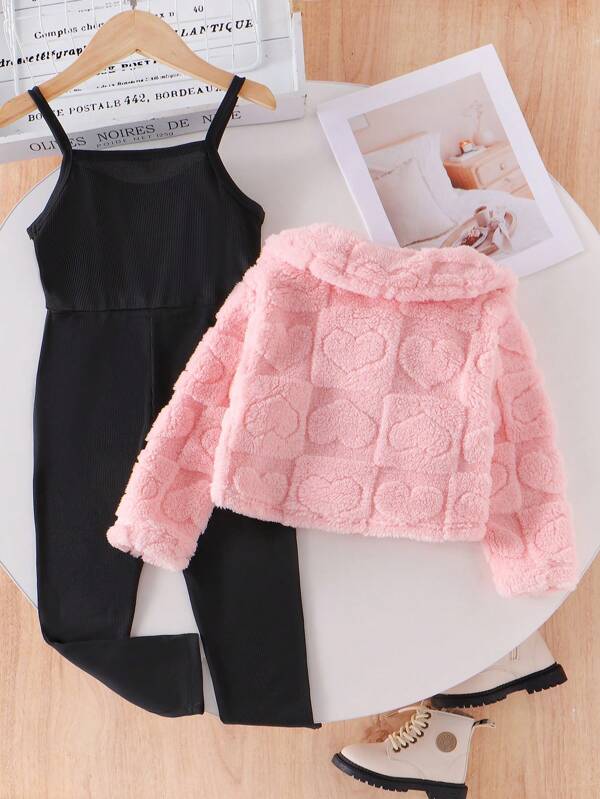 Conjunto de 2 piezas para bebé y niños pequeños, enterizo y chaqueta