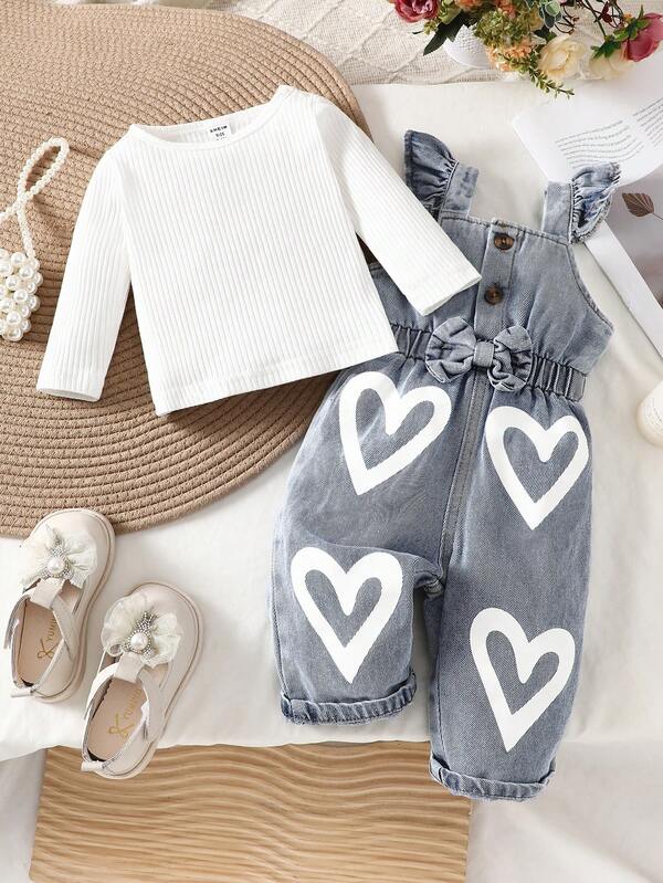 Conjunto de 2 piezas para bebé y niñas pequeñas, sweater y braga