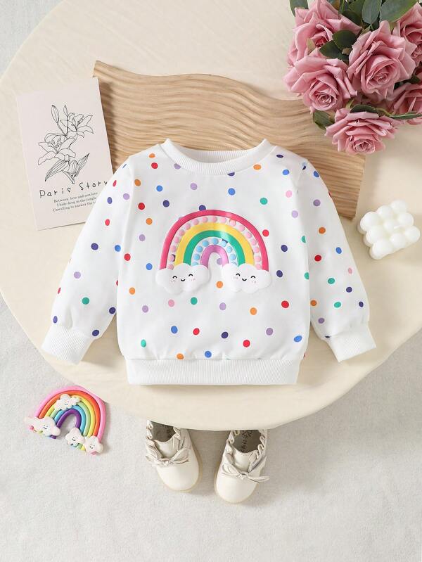 Sweater de arcoíris para bebé y niñas pequeñas