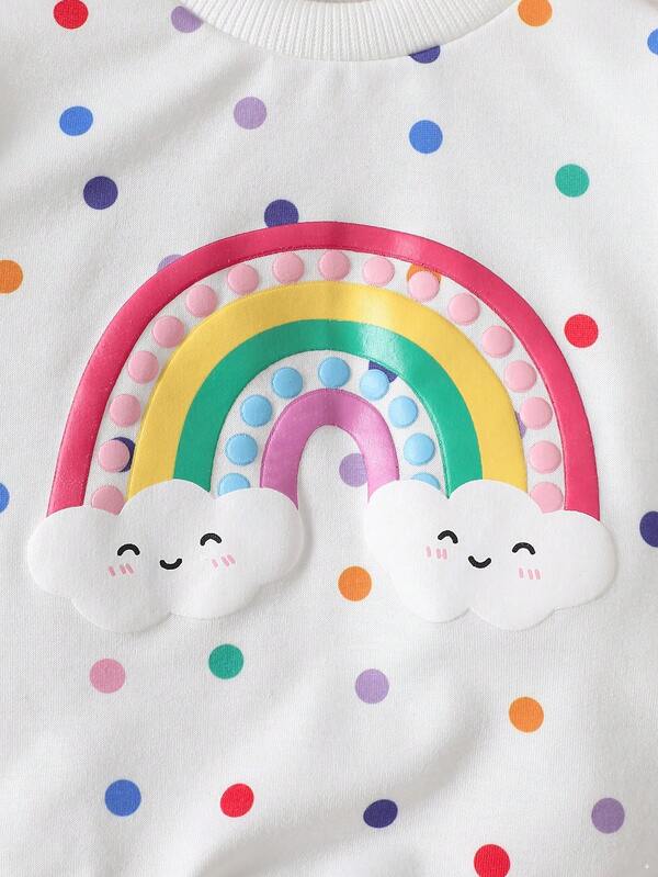 Sweater de arcoíris para bebé y niñas pequeñas