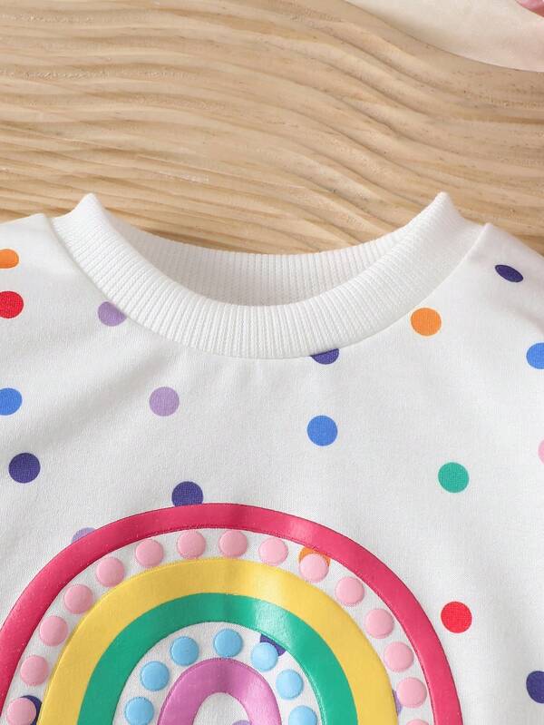Sweater de arcoíris para bebé y niñas pequeñas