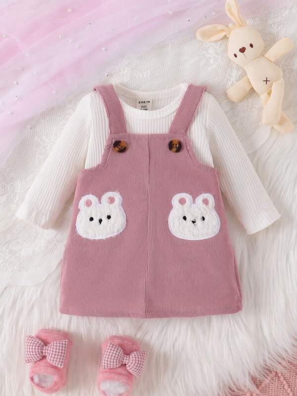 Conjunto de 2 piezas para bebé niña, sweater y vestido