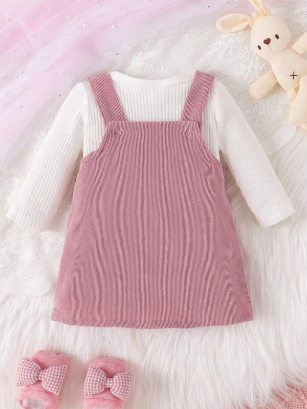 Conjunto de 2 piezas para bebé niña, sweater y vestido