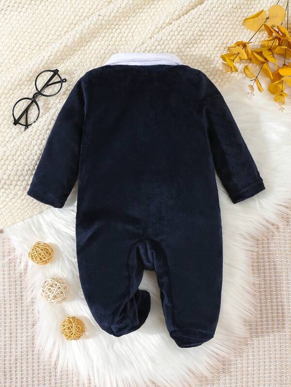 Mameluco azul clásico para bebé niño