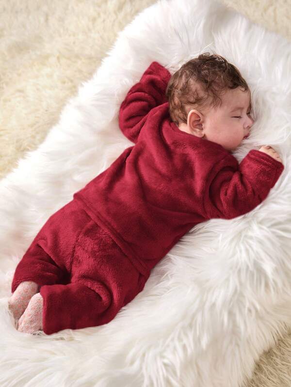 Conjunto de 2 piezas para bebé niña, sweater y joggers