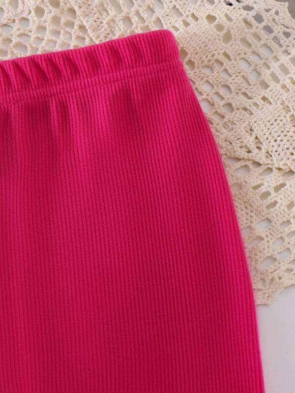 Conjunto de 2 piezas para niñas pequeñas, sweater y leggins