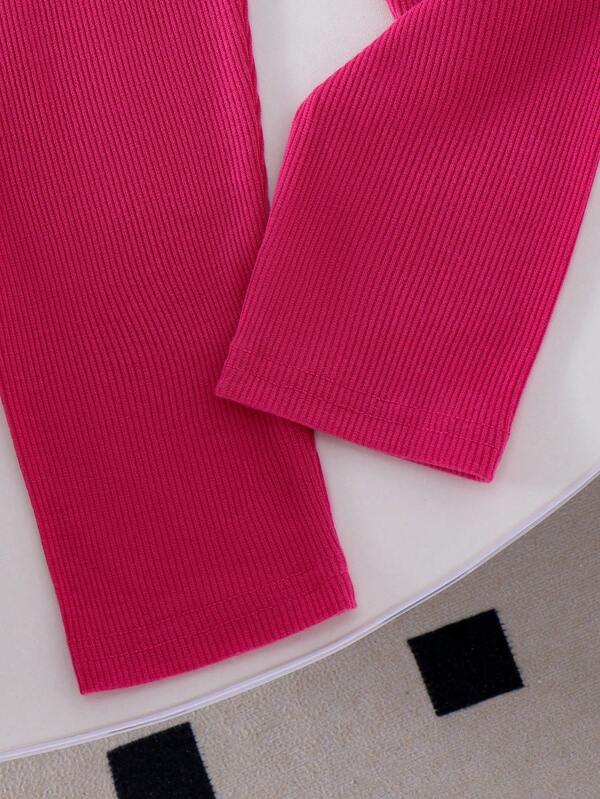 Conjunto de 2 piezas para niñas pequeñas, sweater y leggins