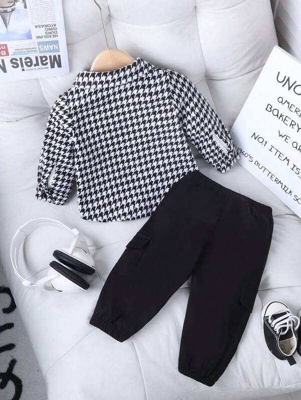 Conjunto de 2 piezas para bebé y niños pequeños, camisa y pantalón