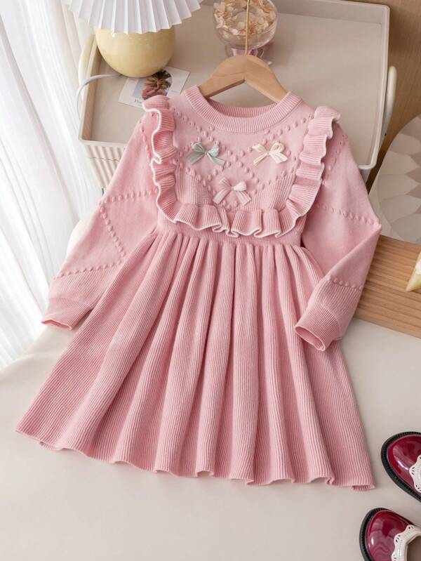 Vestido de punto para niñas pequeñas