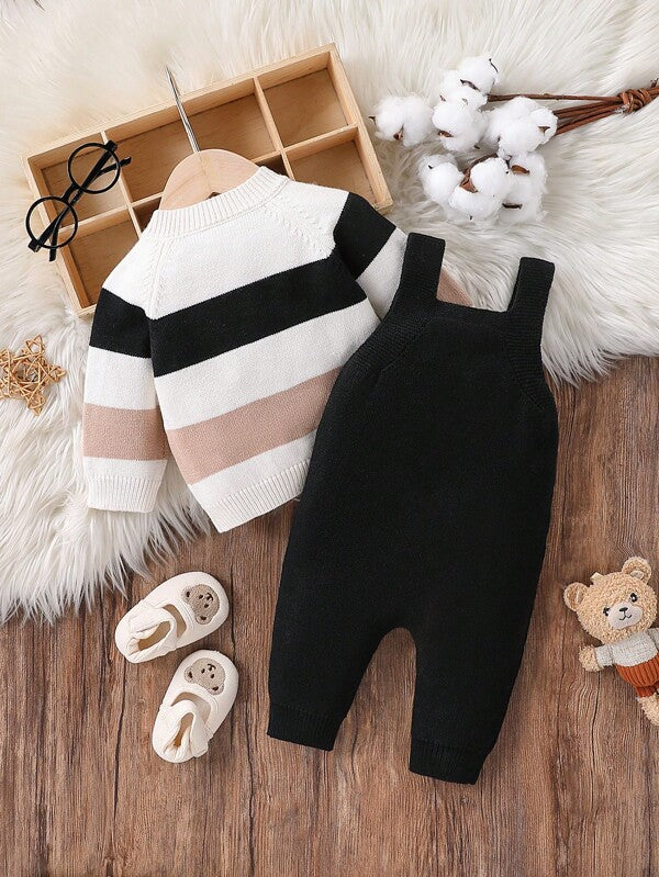 Conjunto de 2 piezas para bebé y niños pequeños, sweater y braga