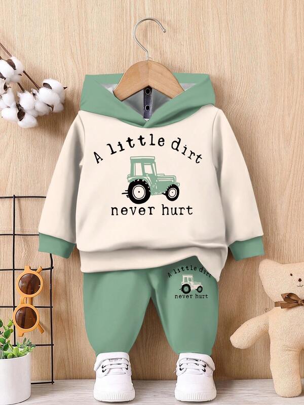 Conjunto de 2 piezas para bebé y niños pequeños, sudadera y joggers