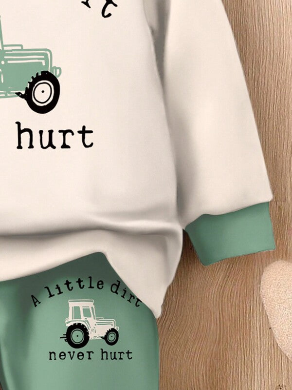 Conjunto de 2 piezas para bebé y niños pequeños, sudadera y joggers