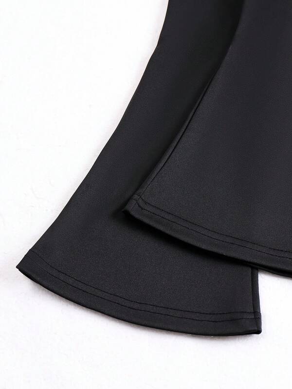 Conjunto de 2 piezas para niñas pequeñas, sudadera y pantalón acampanado