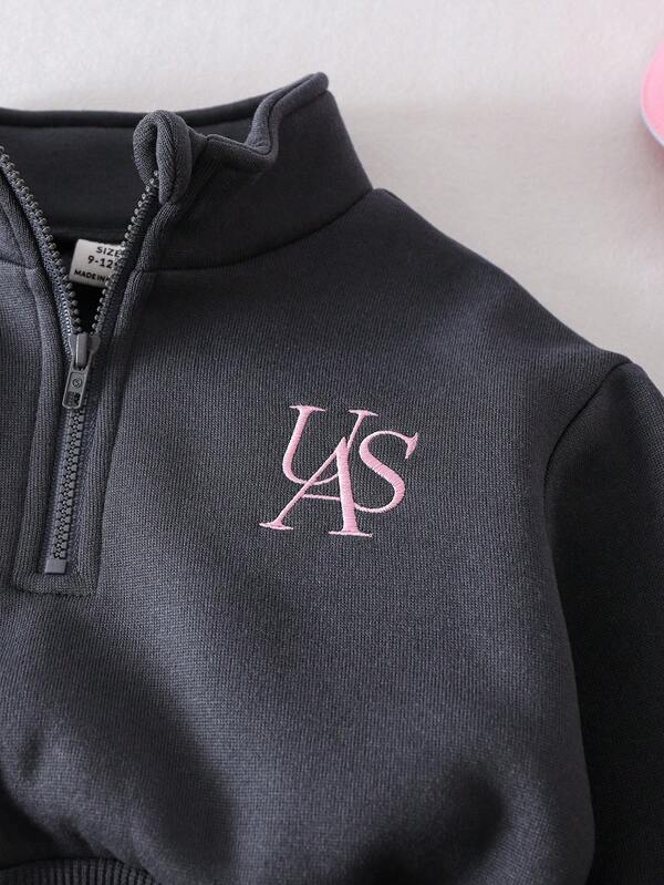 Conjunto de 2 piezas para bebé y niñas pequeñas, sudadera y mono ancho