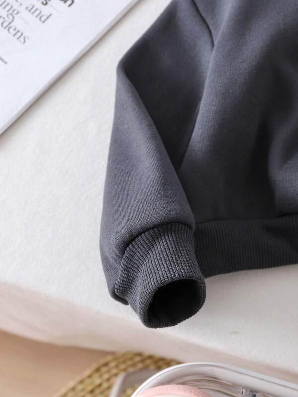 Conjunto de 2 piezas para bebé y niñas pequeñas, sudadera y mono ancho