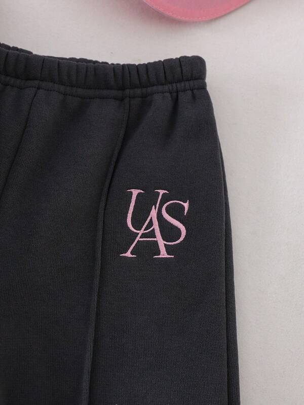 Conjunto de 2 piezas para bebé y niñas pequeñas, sudadera y mono ancho