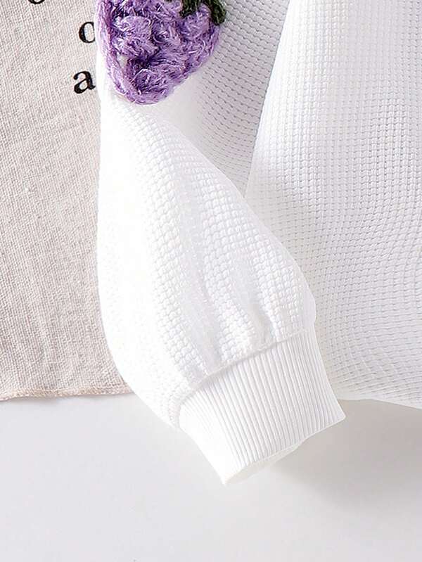 Conjunto de 2 piezas para niñas pequeñas, sweater y mono acampanado