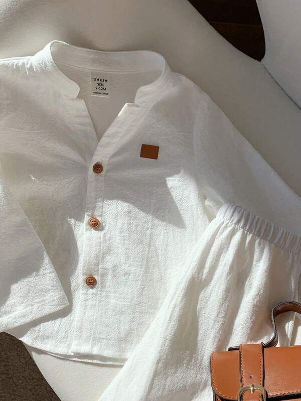 Conjunto de 2 piezas para bebé y niños pequeños, camisa y pantalón
