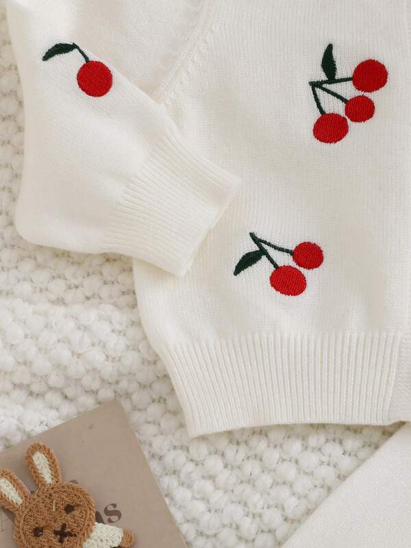 Conjunto de 2 piezas para bebé niña, sweater y mono