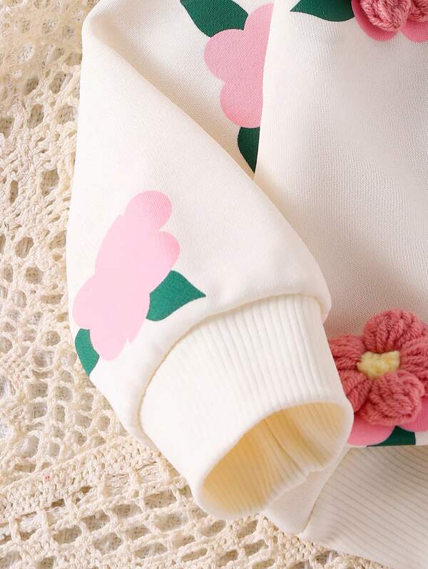 Conjunto de 2 piezas para bebé y niñas pequeñas, sweater y leggins