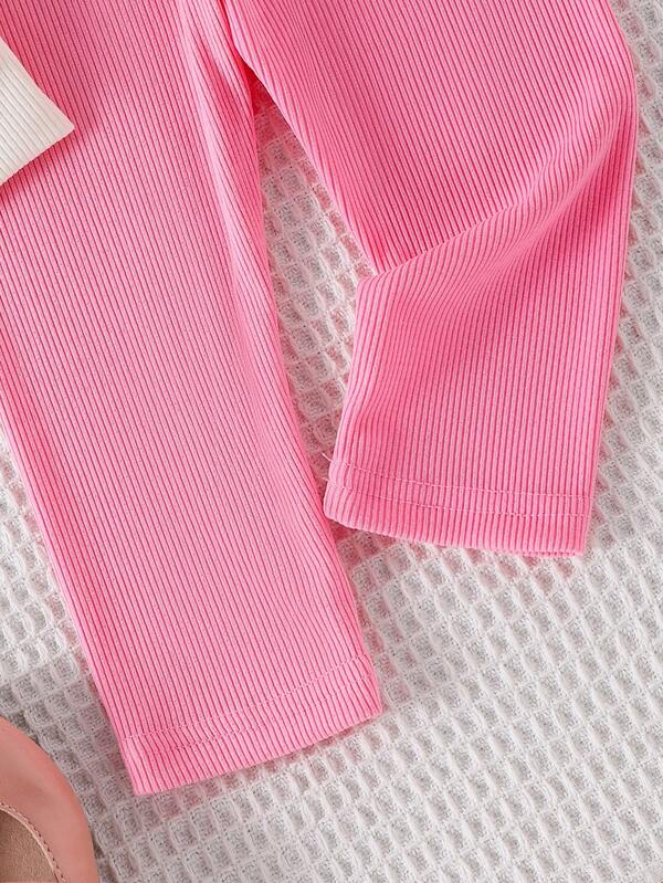 Conjunto de 2 piezas para bebé y niñas pequeñas, sweater y leggins