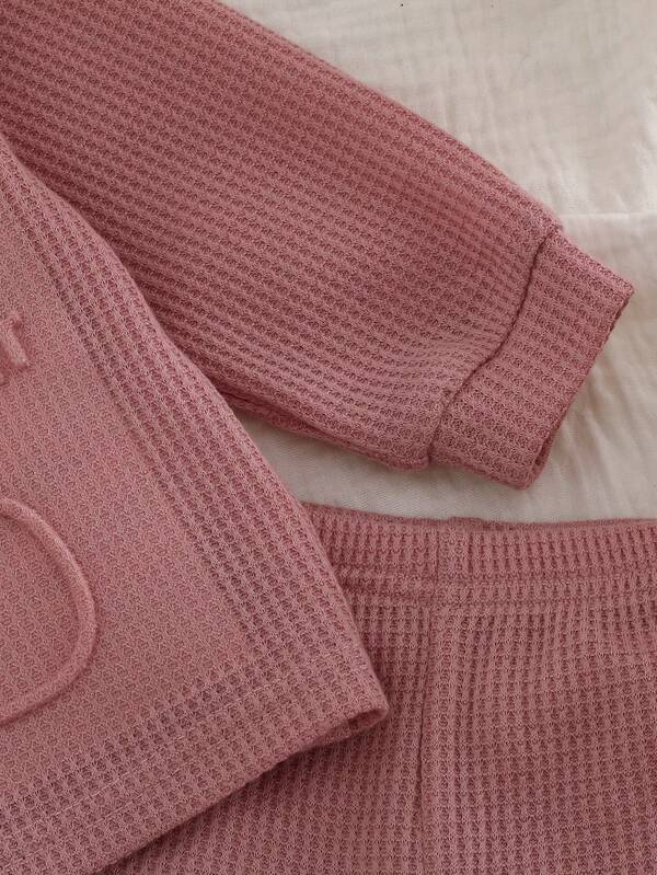 Conjunto de 2 piezas para bebé y niñas pequeñas, sweater y joggers