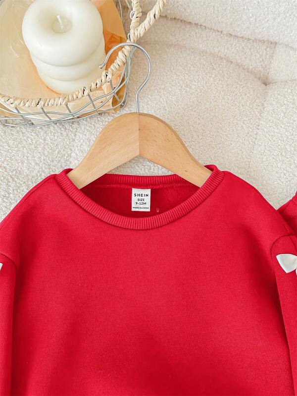 Conjunto de 2 piezas para bebé y niñas pequeñas, sweater y joggers