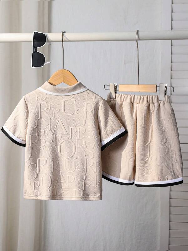 Conjunto de 2 piezas para  niños pequeños, chemise y shorts