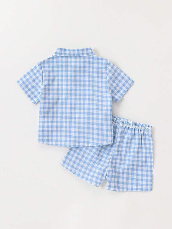 Conjunto de 2 piezas para bebé y niños pequeños, camisa y shorts